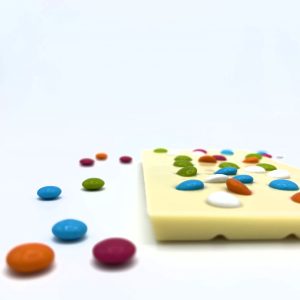 Tablette Blanc Bonbons de chocolat (Smarties)